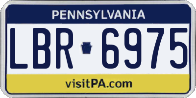 PA license plate LBR6975