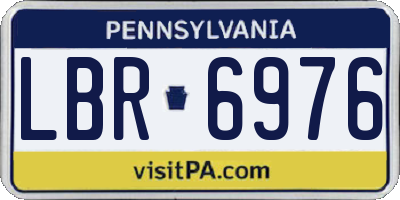 PA license plate LBR6976
