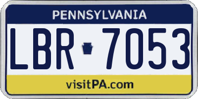 PA license plate LBR7053