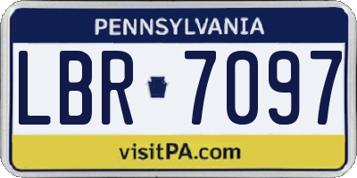 PA license plate LBR7097