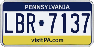 PA license plate LBR7137