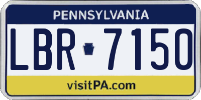 PA license plate LBR7150