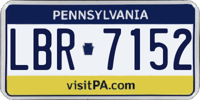 PA license plate LBR7152
