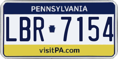 PA license plate LBR7154