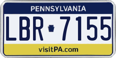 PA license plate LBR7155
