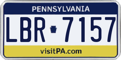 PA license plate LBR7157