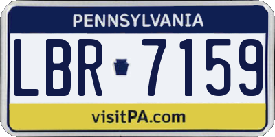 PA license plate LBR7159
