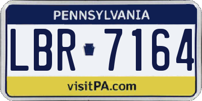 PA license plate LBR7164