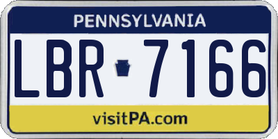 PA license plate LBR7166