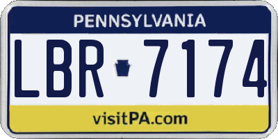 PA license plate LBR7174