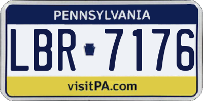 PA license plate LBR7176
