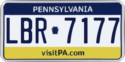 PA license plate LBR7177