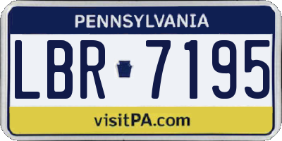 PA license plate LBR7195