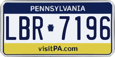 PA license plate LBR7196