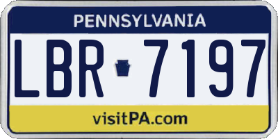 PA license plate LBR7197