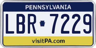 PA license plate LBR7229