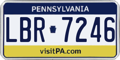 PA license plate LBR7246