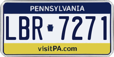 PA license plate LBR7271