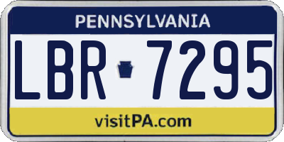 PA license plate LBR7295