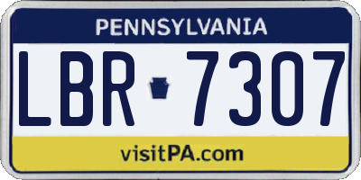 PA license plate LBR7307