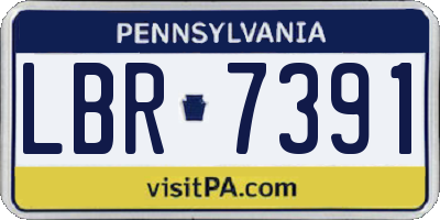 PA license plate LBR7391