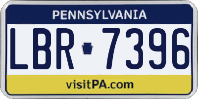 PA license plate LBR7396
