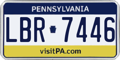 PA license plate LBR7446