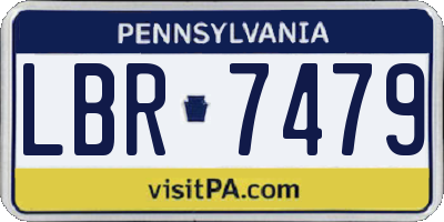 PA license plate LBR7479