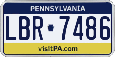 PA license plate LBR7486
