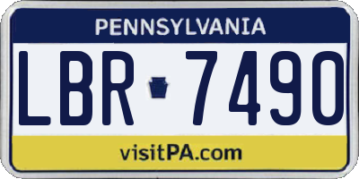 PA license plate LBR7490