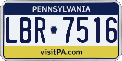 PA license plate LBR7516