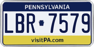 PA license plate LBR7579