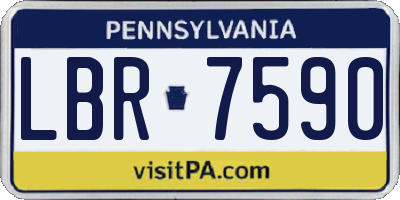 PA license plate LBR7590