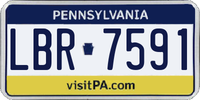 PA license plate LBR7591