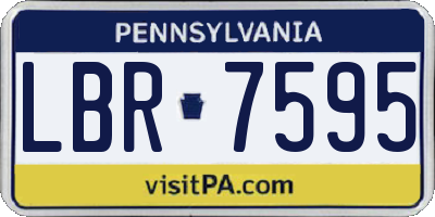 PA license plate LBR7595