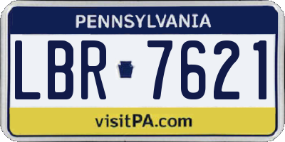 PA license plate LBR7621