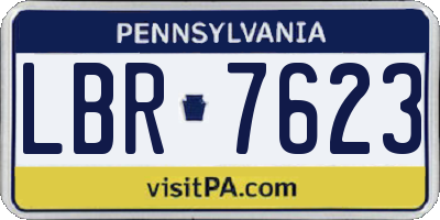 PA license plate LBR7623