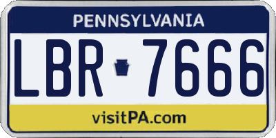 PA license plate LBR7666