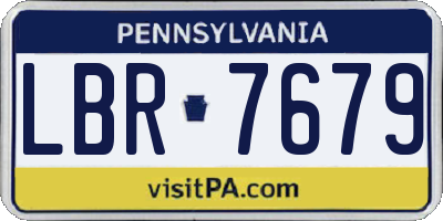 PA license plate LBR7679
