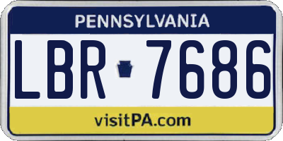 PA license plate LBR7686