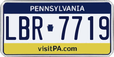 PA license plate LBR7719