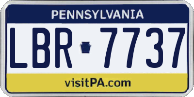 PA license plate LBR7737