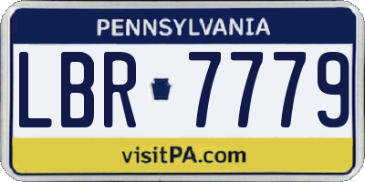 PA license plate LBR7779