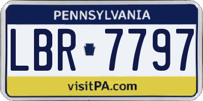 PA license plate LBR7797