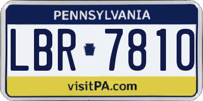 PA license plate LBR7810