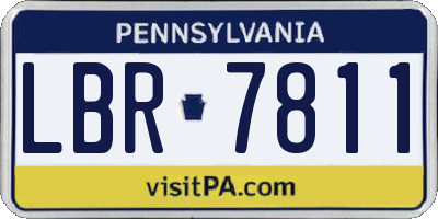 PA license plate LBR7811