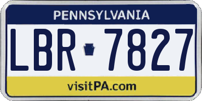 PA license plate LBR7827