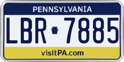 PA license plate LBR7885