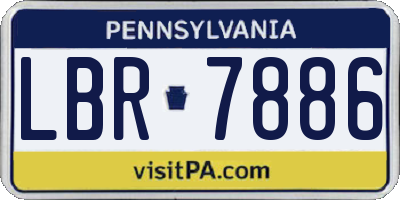 PA license plate LBR7886