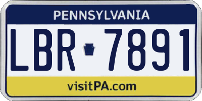 PA license plate LBR7891